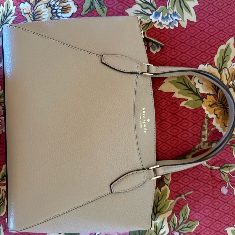 LIKE NEW Kate Spade Monica Beige Leather Tote/Satchel Bag..  Perfect condition.